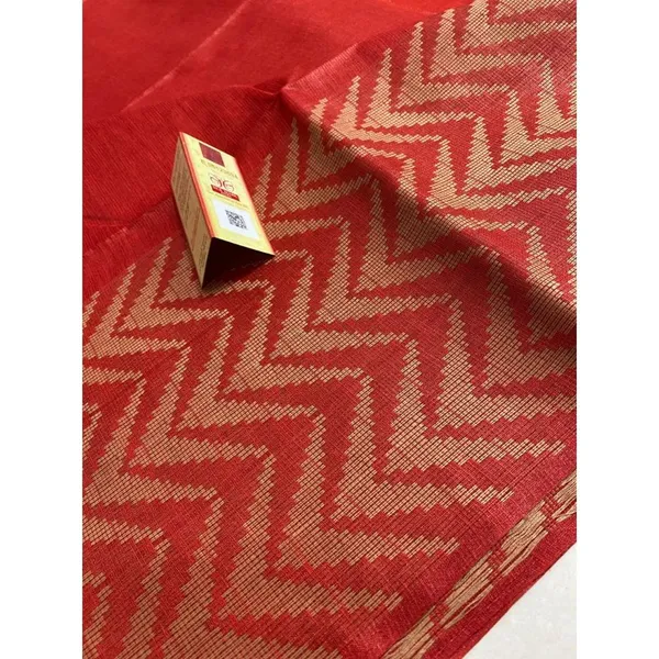 Vivid_Chanderi_Silk_Red_Saree