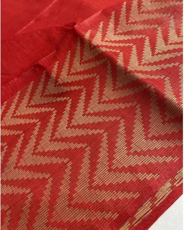 Vivid_Chanderi_Silk_Red_Saree