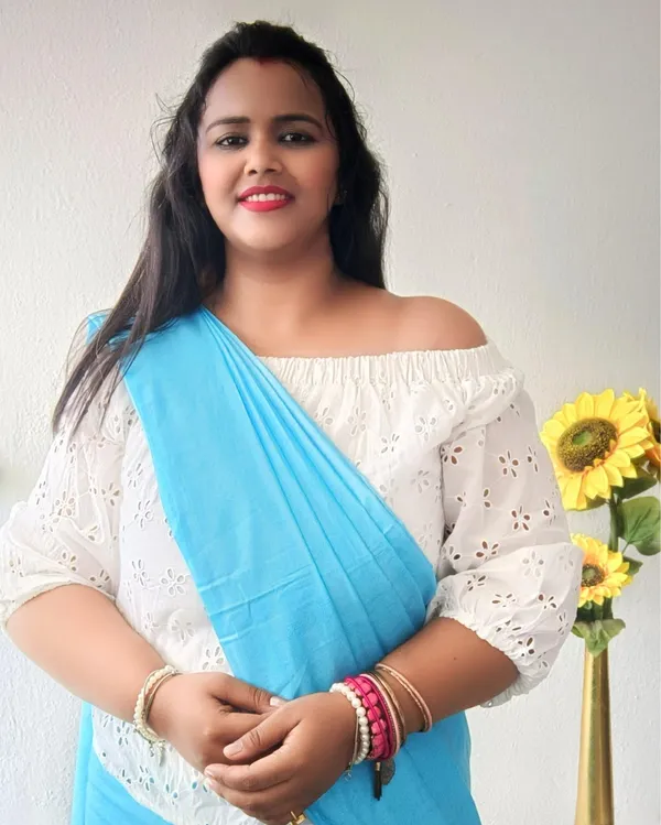 Silkmark_Blissful_Pure_Eri_Tussar_Silk_Blue_Saree