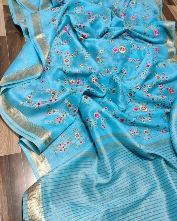 Fanciful_Silk_Linen_Embroidered_Handloom_Blue_Saree