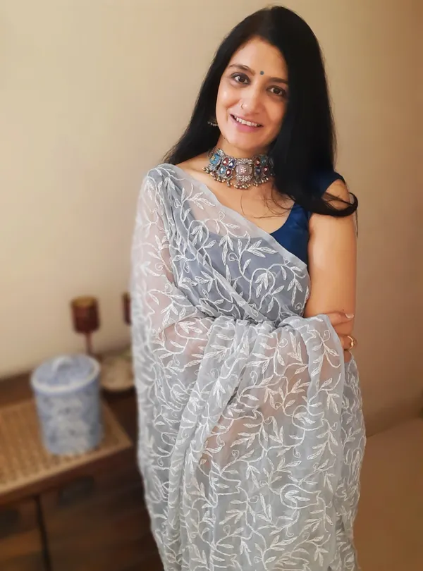 Tepchi_Handwork_Georgette_Work_Gray_Saree