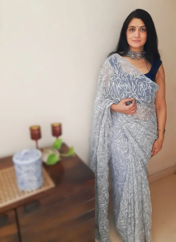 Tepchi_Handwork_Georgette_Work_Gray_Saree