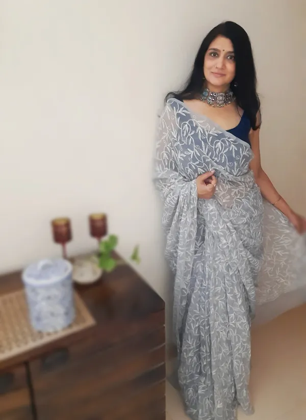Tepchi_Handwork_Georgette_Work_Gray_Saree