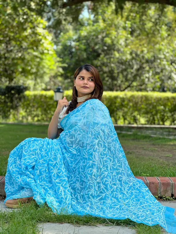 Tepchi_Handwork_Georgette_Work_Torquoise_Blue_Saree