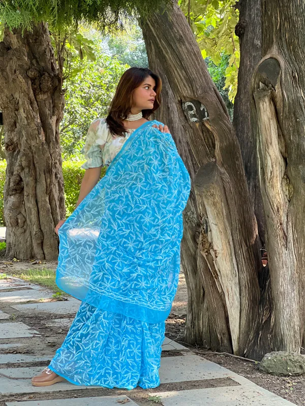 Tepchi_Handwork_Georgette_Work_Torquoise_Blue_Saree