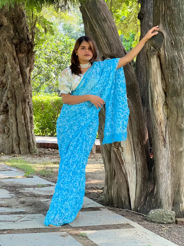 Tepchi_Handwork_Georgette_Work_Torquoise_Blue_Saree