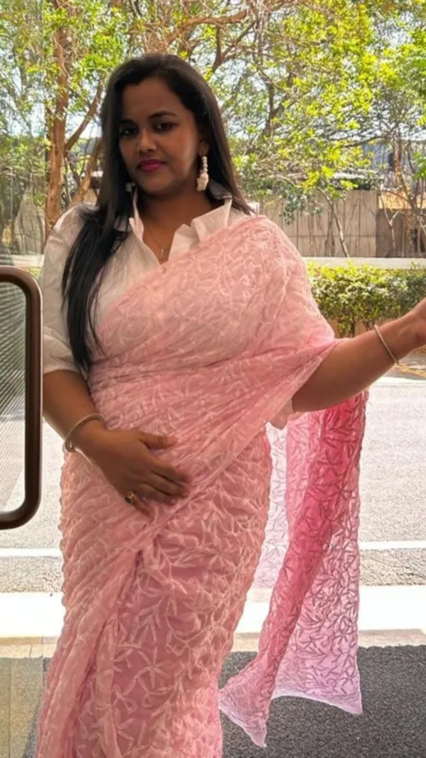 Tepchi_Handwork_Georgette_Work_Pink_Saree