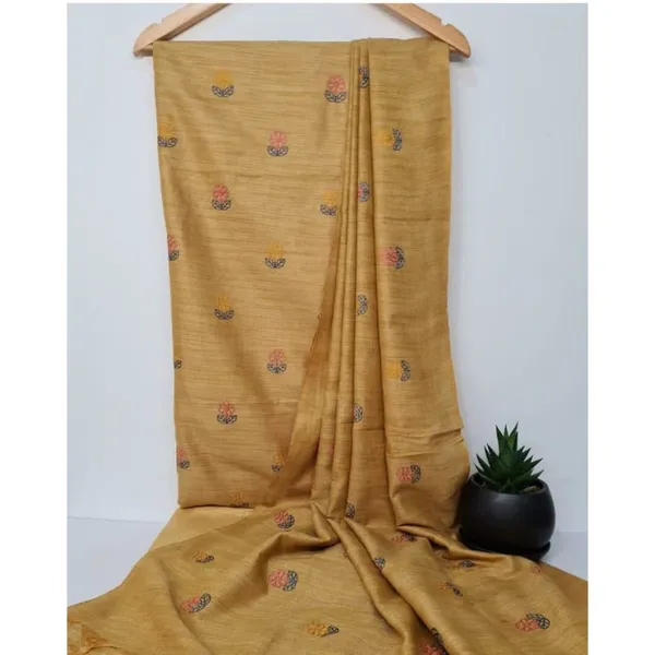 Embroidered_Bright_Khadi_Cotton_Mustard_Suit_Piece