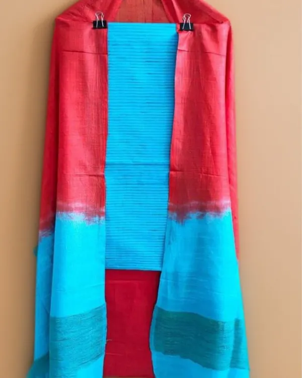 Handdyed_Katan_Silk_Red_&_Bermuda_Blue_Contrast_Suit