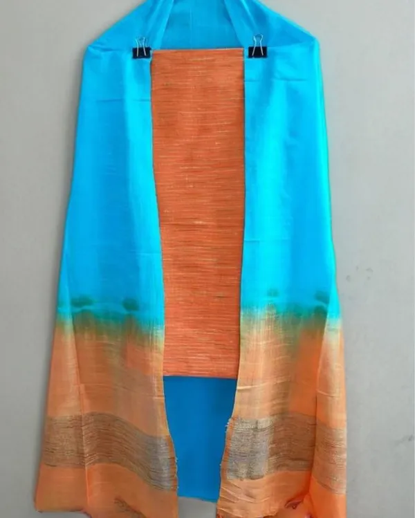 Handdyed_Katan_Silk_Orange_&_Blue_Contrast_Suit