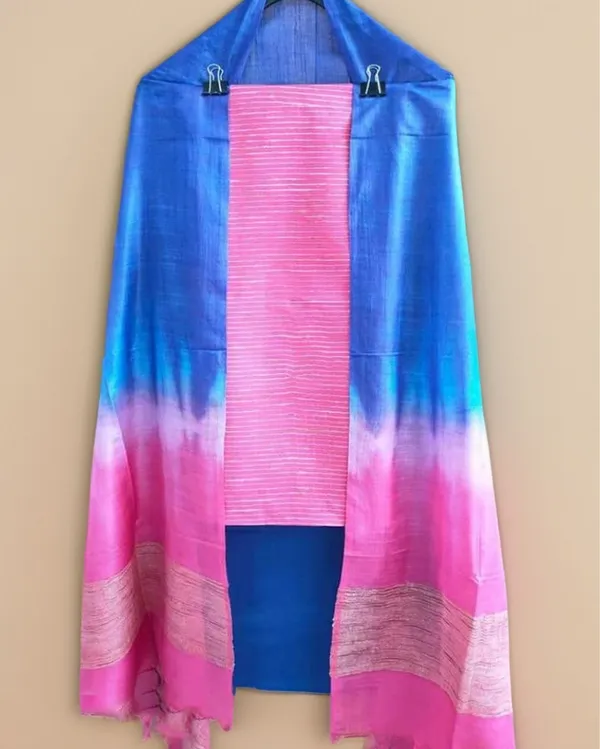 Handdyed_Katan_Silk_Pink_&_Blue_Contrast_Suit