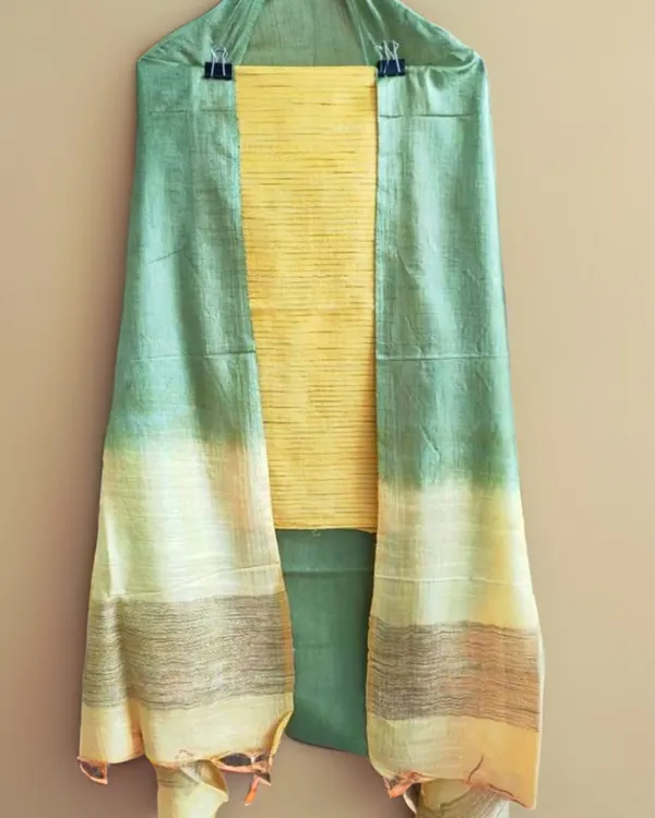 Handdyed_Katan_Silk_Green_&_Yellow_Contrast_Suit