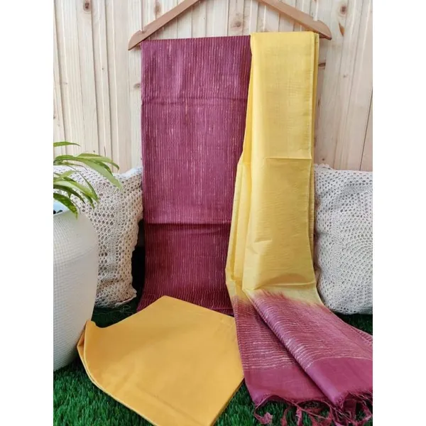 Handdyed_Katan_Silk_Purple_&_Yellow_Contrast_Suit