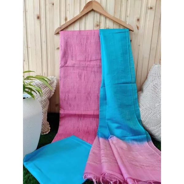Handdyed_Katan_Silk_Pink_&_Bright_Blue_Contrast_Suit