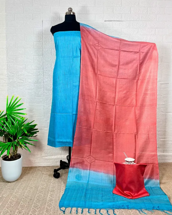 Handdyed_Katan_Silk_Blue_&_Red_Contrast_Suit