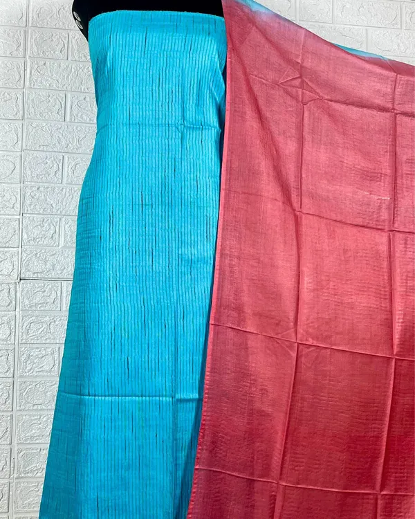 Handdyed_Katan_Silk_Blue_&_Red_Contrast_Suit
