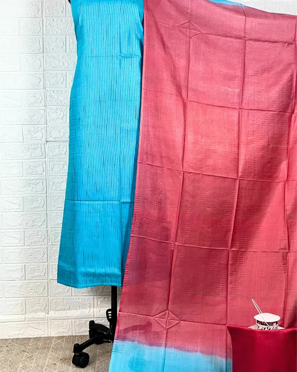 Handdyed_Katan_Silk_Blue_&_Red_Contrast_Suit