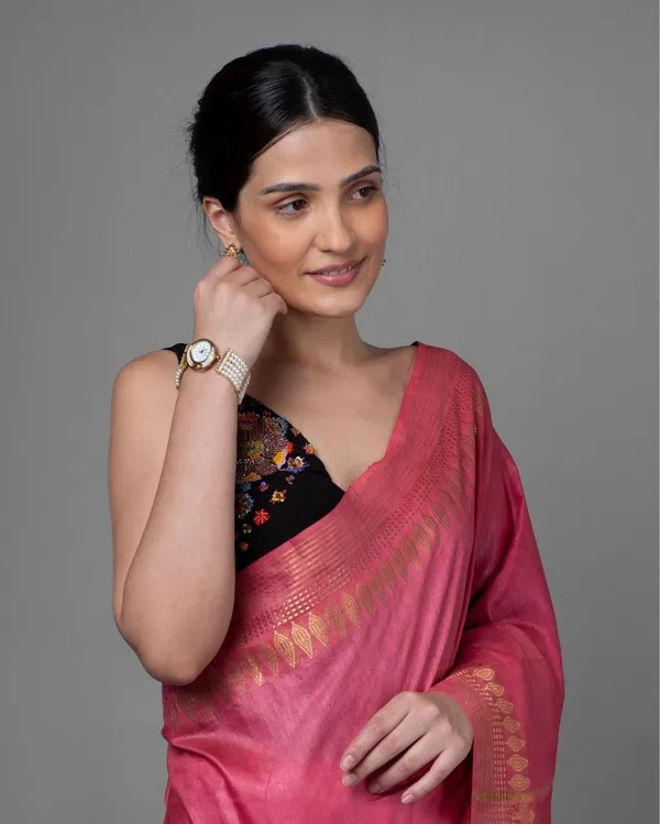 Handcrafted_Precious_Kota_Silk_Pink_Jacquard_Saree