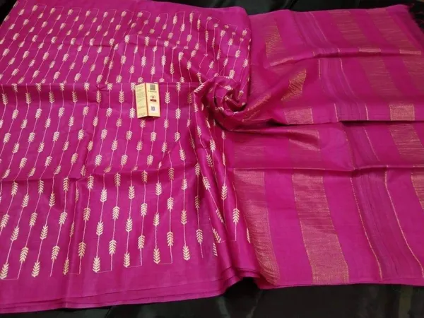 Silkmark_Dazzling_Eri_Tussar_Silk_Embroidered_Pink_Saree