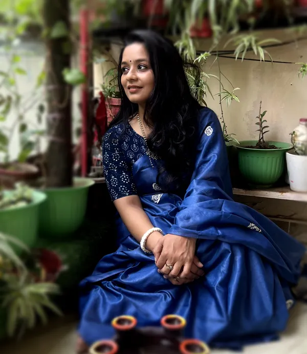 Silkmark_Decorous_Eri_Tussar_Silk_Embroidered_Blue_Saree