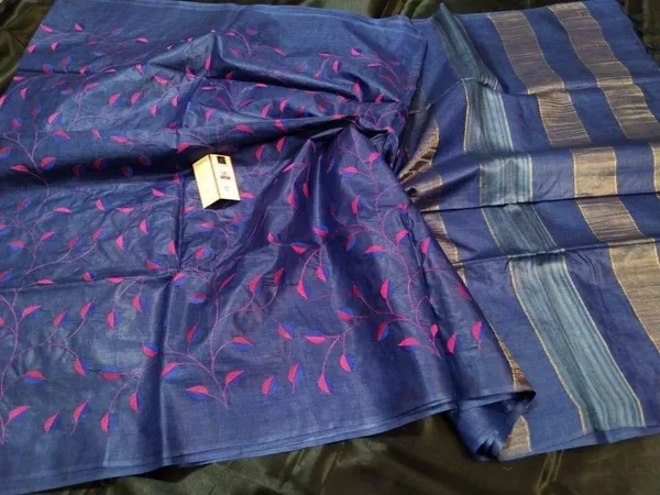 Silkmark_Stunning_Eri_Tussar_Silk_Embroidered_Purple_Saree