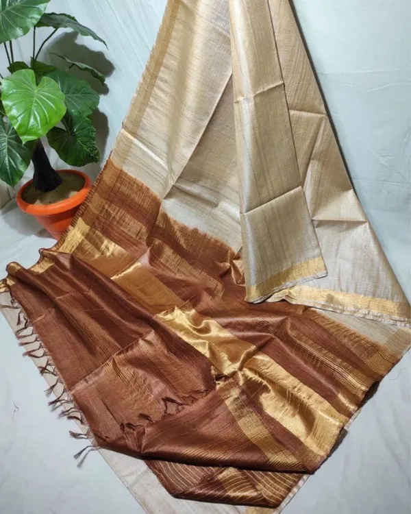 Handcrafted_Kota_Silk_Beige_&_Brown_Saree