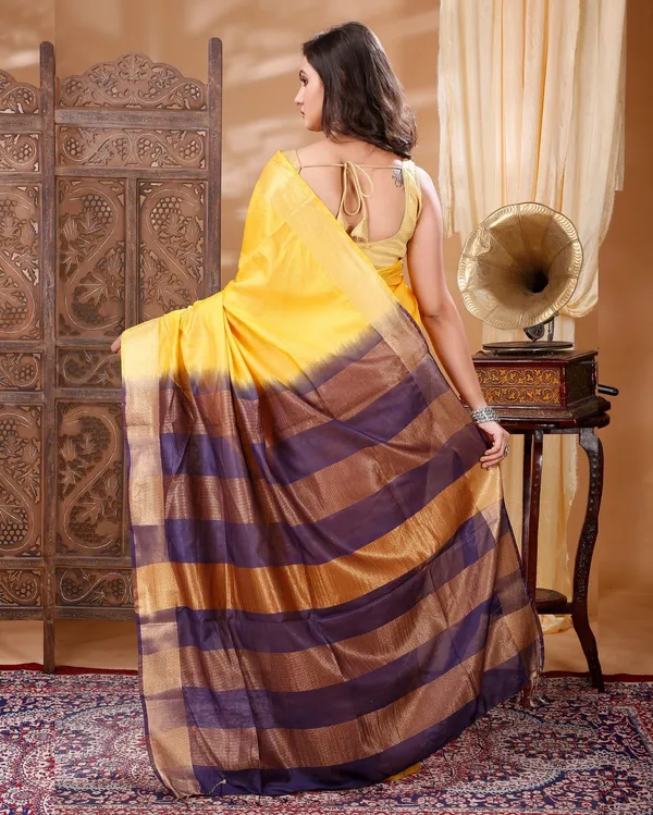 Handcrafted_Kota_Silk_Yellow_&_Blue_Saree
