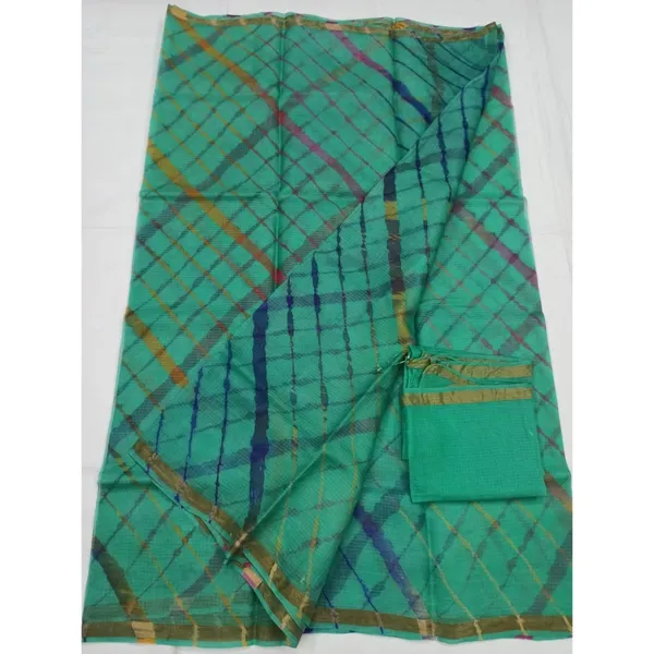 Surreal_Pure_Silk_Kota_Doria_Green_Saree_Handcrafted