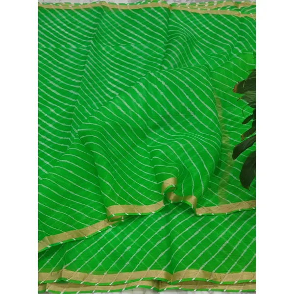 Poetic_Pure_Silk_Kota_Doria_Green_Saree_Handcrafted