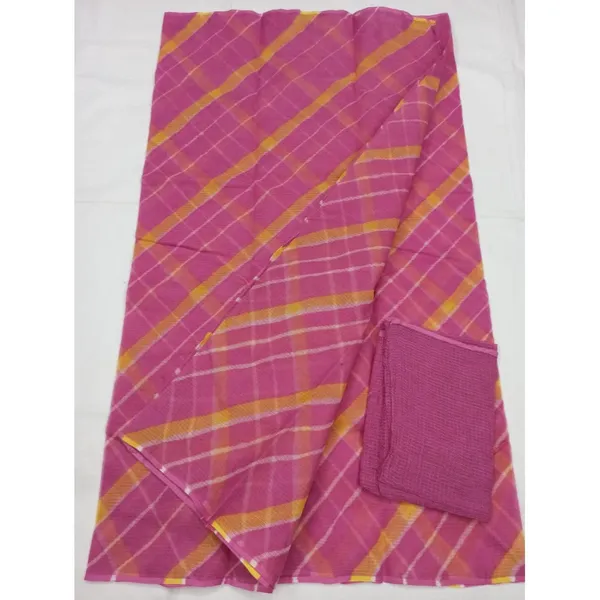 Coral_Cotton_Kota_Doria_Pink_Saree_Handcrafted