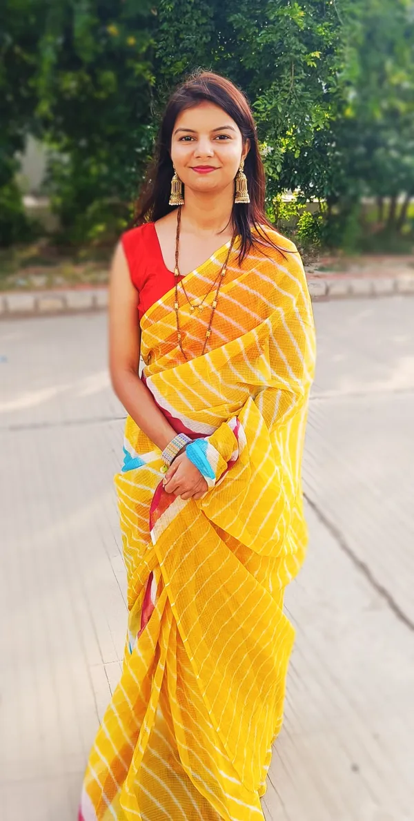 Mustard_Cotton_Kota_Doria_Yellow_Saree_Handcrafted