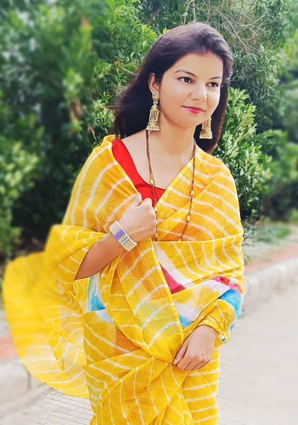 Mustard_Cotton_Kota_Doria_Yellow_Saree_Handcrafted