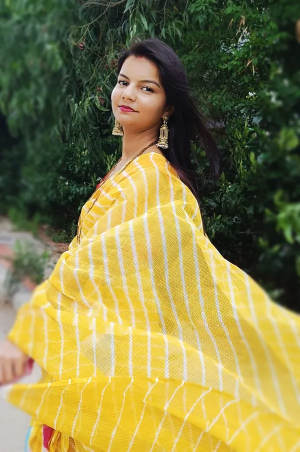 Mustard_Cotton_Kota_Doria_Yellow_Saree_Handcrafted