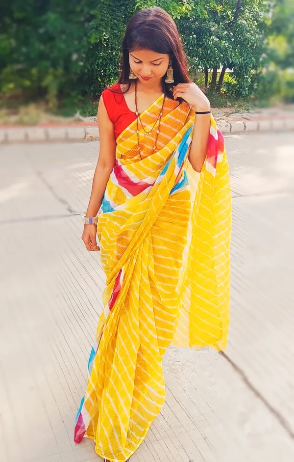 Mustard_Cotton_Kota_Doria_Yellow_Saree_Handcrafted