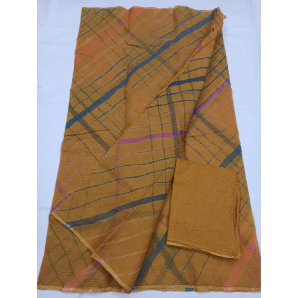 Golden_Cotton_Kota_Doria_Mustard_Saree_Handcrafted