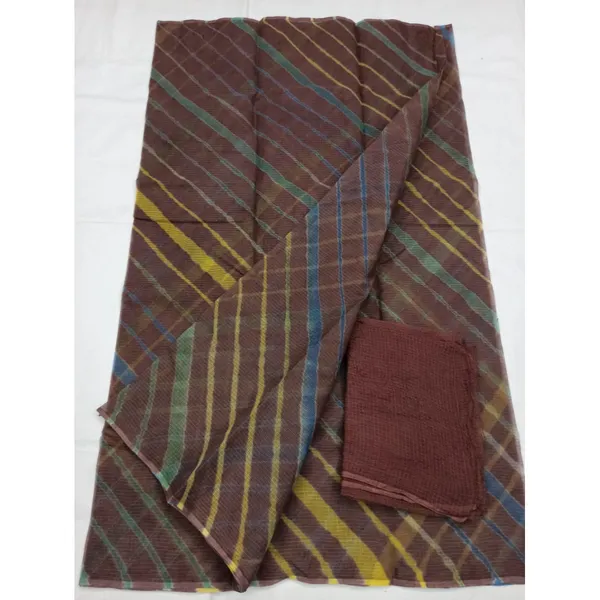 Mocha_Cotton_Kota_Doria_Brown_Saree_Handcrafted