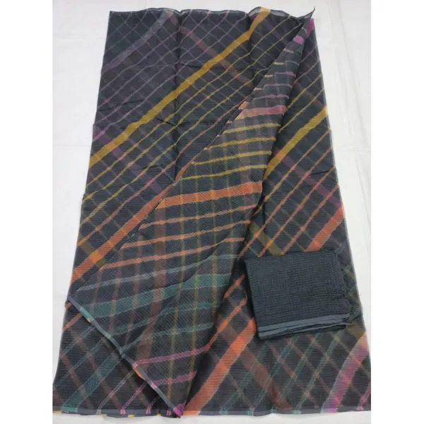 Midnight_Cotton_Kota_Doria_Black_Saree_Handcrafted