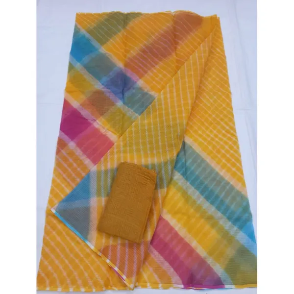 Sunshine_Cotton_Kota_Doria_Yellow_Saree_Handcrafted