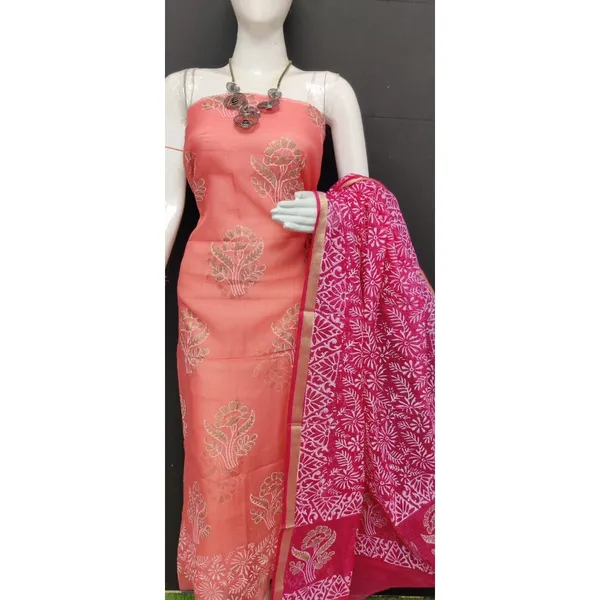 Lovable_Kota_Doria_Embroidered_Suit_Material_Red_With_Pink_Dupatta