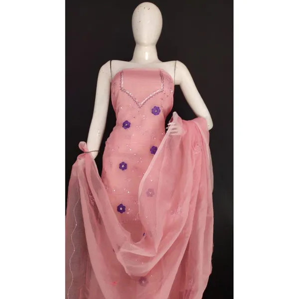 Brilliant_Kota_Doria_Pink_Suit_Material_Embroidered
