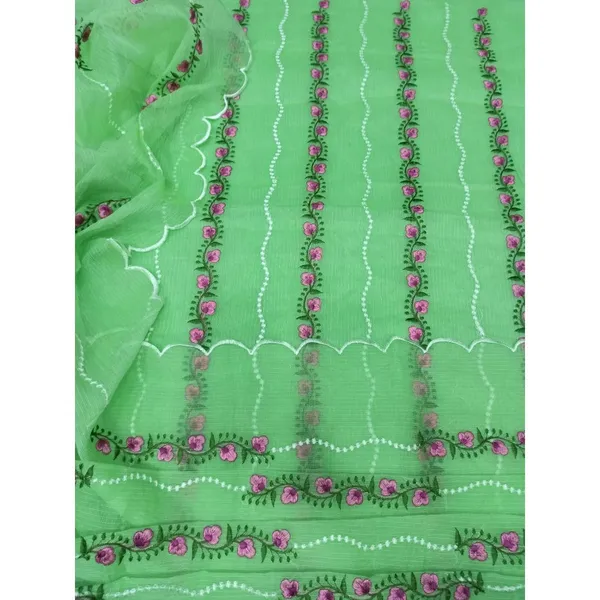 Embroidered_Lucid_Kota_Doria_Green_Suit_(Top+Bottom+Dupatta)