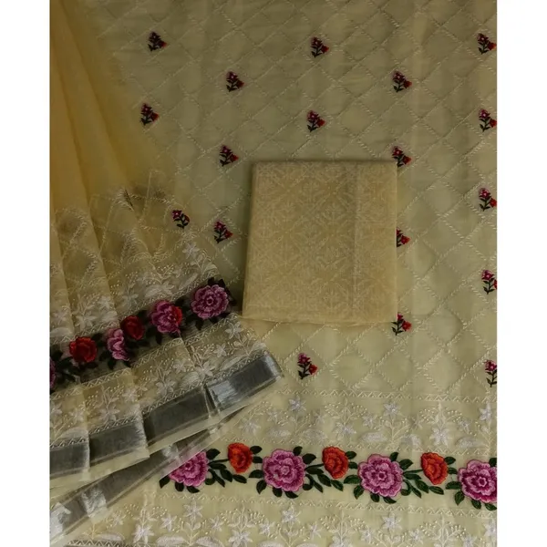 Sunshine_Chikenkari_Pure_Cotton_Kota_Doria_Yellow_Saree