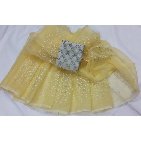 Playful_Kota_Doria_Cotton_Bel_Embroidery_Yellow_Saree
