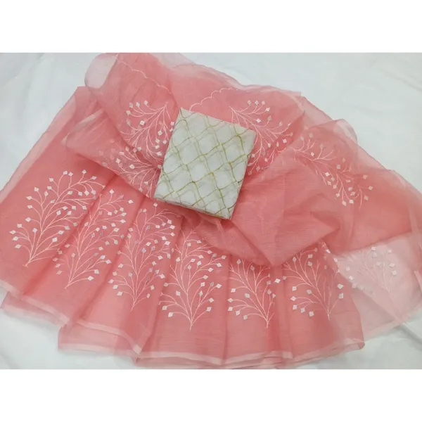Playful_Kota_Doria_Cotton_Bel_Embroidery_Pink_Saree_Handdyed