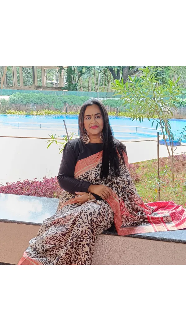 Silkmark_Tussar_Unique_Blockprint_Black_&_Red_Saree