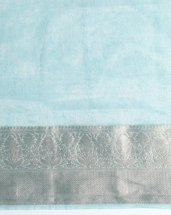 Modern_Banarasi_Silk_Linen_Blue_Handloom_Saree
