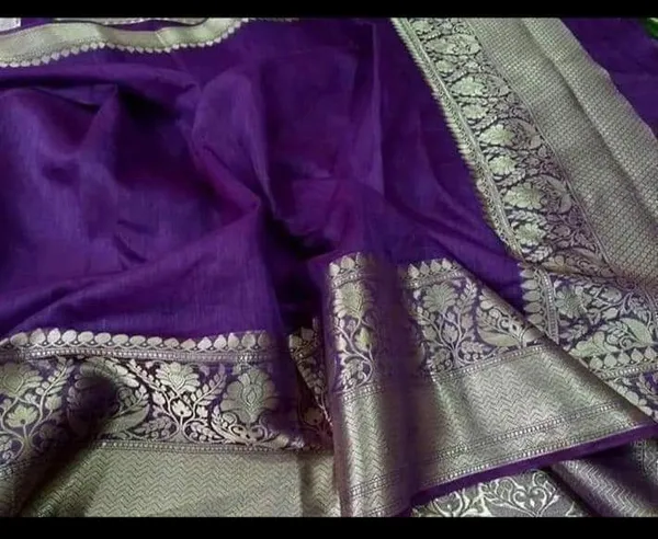 Stunning_Banarasi_Silk_Linen_Purple_Handloom_Saree