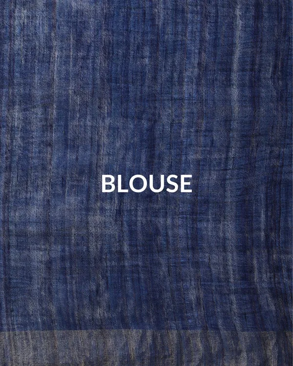 Silkmark_Ghicha_Tussar_Silk_Yellow_&_Blue_Saree