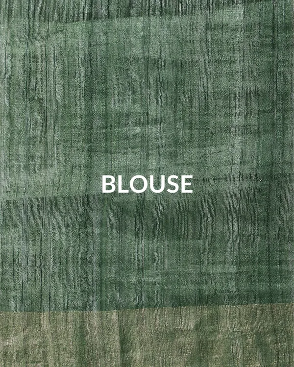 Silkmark_Ghicha_Tussar_Silk_Green_Saree