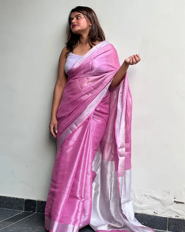 Alluring_Pure_Tissue_Linen_Pink_Handdyed_Saree